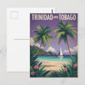 Vintage Trinidad and Tobago Travel ポストカード (正面/裏面)