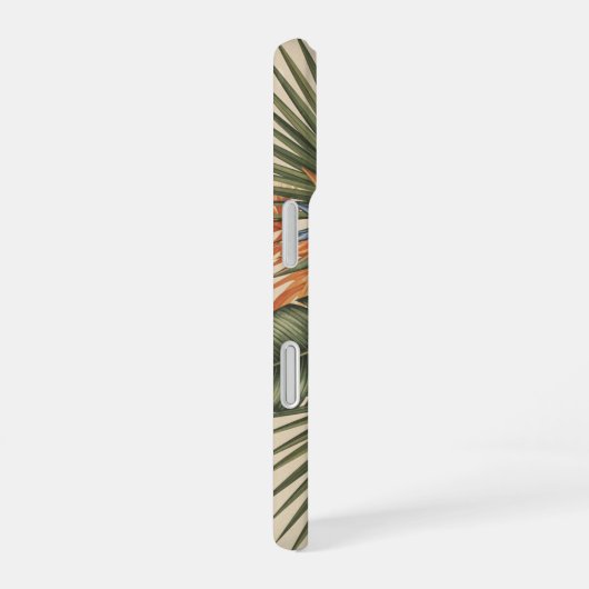 Vintage Tropical Botanical Composition iPhone 16ケース (右側面)