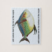 Vintage Tropical Opah Fish, Marine Aquatic Animal ジグソーパズル (縦)