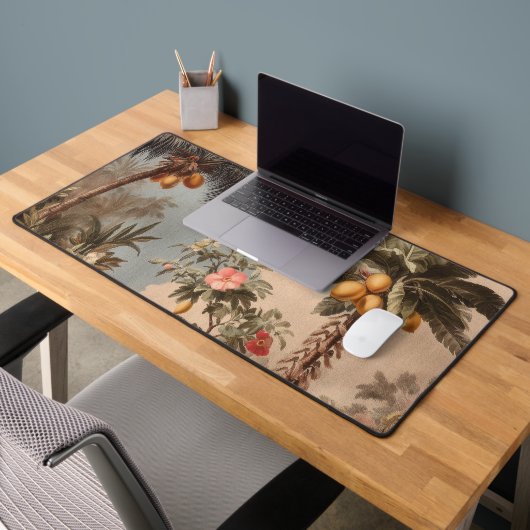 Vintage Tropical Paradise with Palm Trees デスクマット (オフィス2)