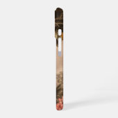 Vintage Tropical Paradise with Palm Trees iPhone 16ケース (左側面)