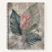 Vintage Tropicals: Maui Protea ノートブック (正面)