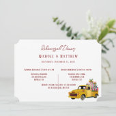 Vintage Truck Christmas Rehearsal Dinner 招待状 (スタンド正面)