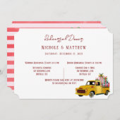 Vintage Truck Christmas Rehearsal Dinner 招待状 (正面/裏面)