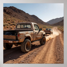 Vintage Truck on the Chase ポスター