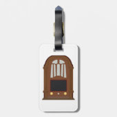 Vintage Tube Radio Antique Wooden Stereo ラゲッジタグ (裏面縦)