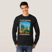 Vintage Tucson Arizona Desert Retro Cactus Tシャツ (正面フル)