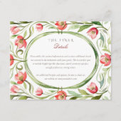 Vintage Tulip Wedding Details Enclosure エンクロージャーカード (正面)