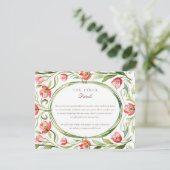 Vintage Tulip Wedding Details Enclosure エンクロージャーカード (スタンド正面)