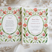 Vintage Tulips Bridal Shower 招待状