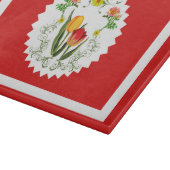 Vintage Tulips Red カッティングボード (角)
