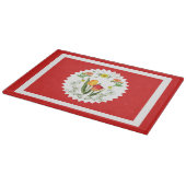 Vintage Tulips Red カッティングボード (角)