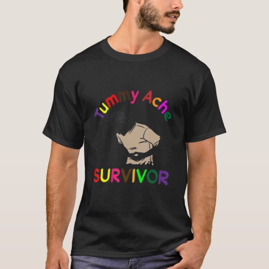vintage Tummy Ache Survivor Stomachache Retro Tシャツ (正面)