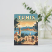 Vintage Tunis Tunisia Travel ポストカード (スタンド正面)
