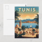 Vintage Tunis Tunisia Travel ポストカード (正面/裏面)