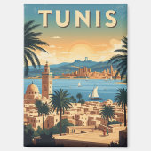 Vintage Tunis Tunisia Travel マグネット (正面)