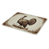 Vintage Turkey Thanksgiving Glass Cutting Board カッティングボード (角)