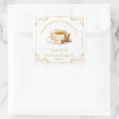 Vintage Turmeric Tea Square Label スクエアシール (バッグ)