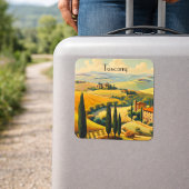 Vintage Tuscany Italy Countryside Landscape スクエアシール