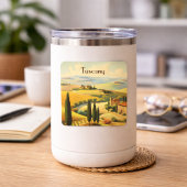 Vintage Tuscany Italy Countryside Landscape スクエアシール