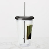 Vintage Tuxedo Kitten Illustration アクリルタンブラー (右)