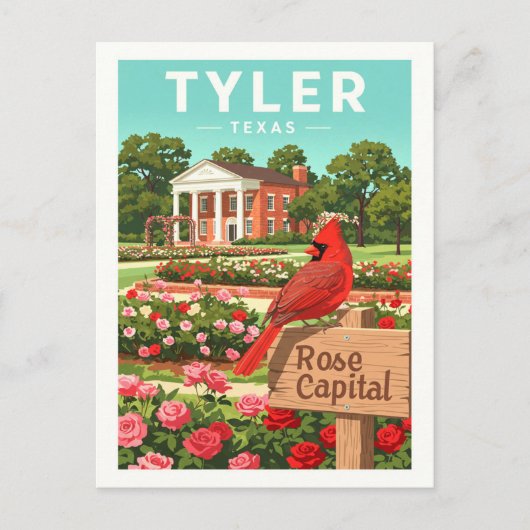 Vintage Tyler Texas ポストカード (正面)