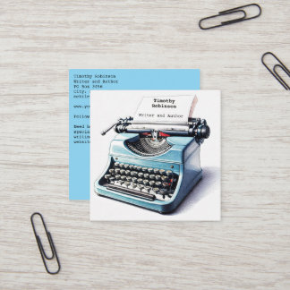 Vintage Typewriter Business Card スクエア名刺