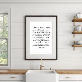 Vintage Typography Rustic Kitchen Poster ポスター