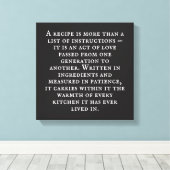 Vintage Typography Rustic Kitchen Quote キャンバスプリント (インサイチュ (ウッドフロア))