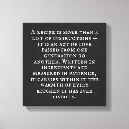 Vintage Typography Rustic Kitchen Quote キャンバスプリント