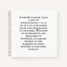 Vintage Typography Rustic Kitchen Quote ノートブック