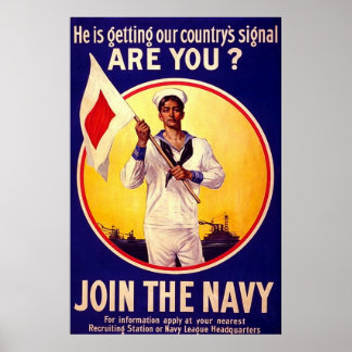 Vintage U.S Navy ~ WW1 ポスター