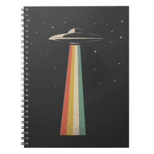 Vintage UFO Alien Abduction Retro Spaceship ノートブック