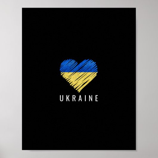 Vintage Ukraine Ukrainian Flag Pride 2  ポスター (正面)
