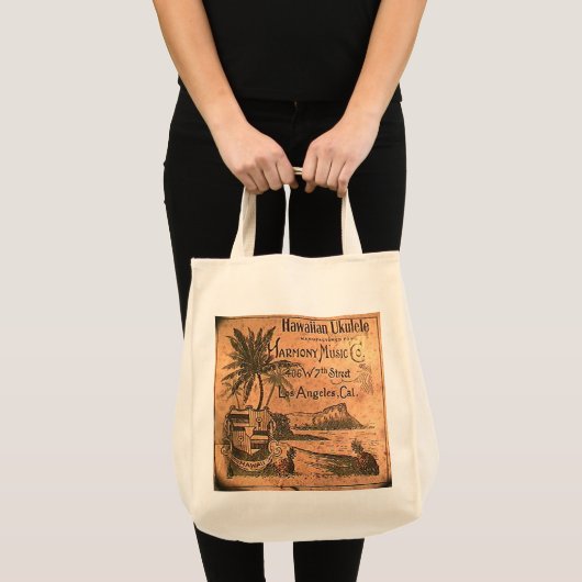 Vintage Ukulele Lable Bag トートバッグ (正面(商品))