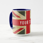 Vintage Union Jack British Flag マグカップ (正面左)