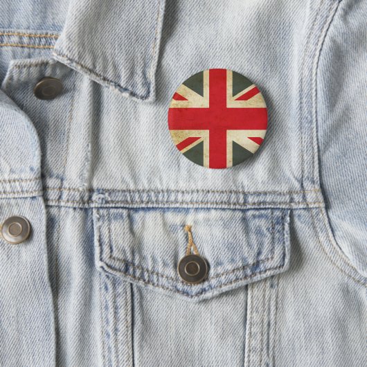 Vintage Union Jack British Flag Button 缶バッジ (インサイチュ)