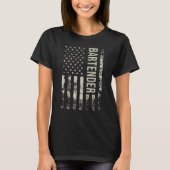 Vintage US American Flag Bartender Tシャツ (正面)