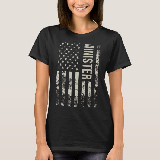 Vintage US American Flag Minister Tシャツ (正面)