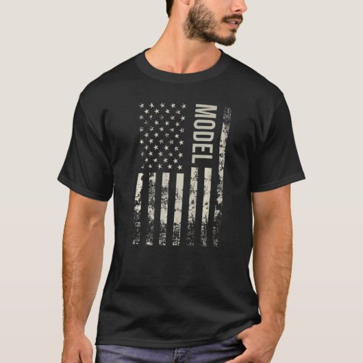 Vintage US American Flag Model Premium Tシャツ (正面)