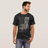 Vintage US American Flag Motocross Racing Tシャツ (正面フル)