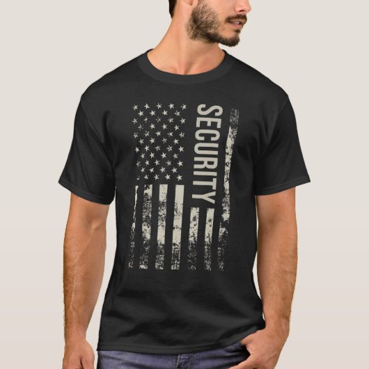 Vintage US American Flag Security Tシャツ (正面)
