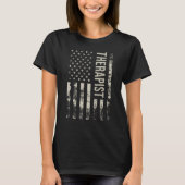 Vintage US American Flag Therapist Tシャツ (正面)