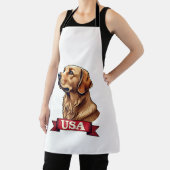Vintage USA Golden Retriever Engraving Shirt エプロン (インサイチュ)