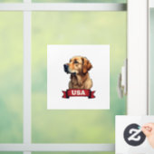 Vintage USA Golden Retriever Engraving Shirt 4 ウィンドウサイン (ホーム)