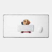 Vintage USA Golden Retriever Engraving Shirt 4 デスクマット (キーボード&マウス)