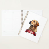 Vintage USA Golden Retriever Engraving Shirt 4 プランナー手帳 (ディスプレー)