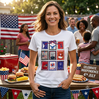 Vintage USA Postage Stamp トライブレンドTシャツ