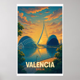 Vintage Valencia Spain Travel Poster - City of Art ポスター