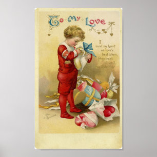 Vintage Valentine ポスター